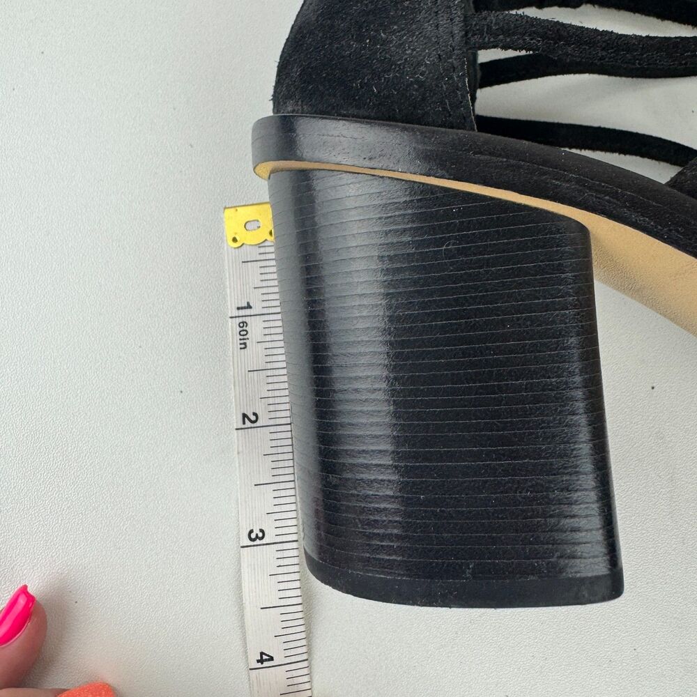 Rag & Bone Camille Black Caged Macrame Design Block Heel Sandals Zip Back EU 37 - Picture 7 of 12